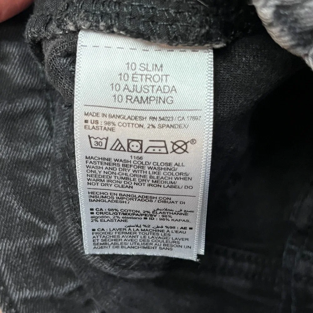 Old Navy Jeans Boys 10 Slim Black Built-In Flex Skinny Denim Pants 723742-00